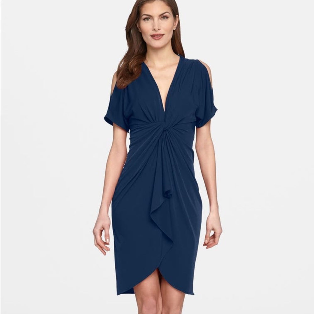 NWOT Emily Cold Shoulder Twist Front Dress